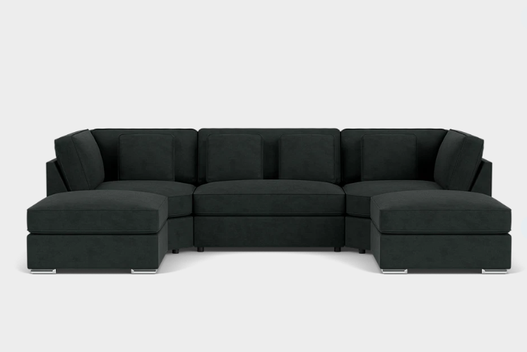 Belgravia Sofa Black U Shape Corner