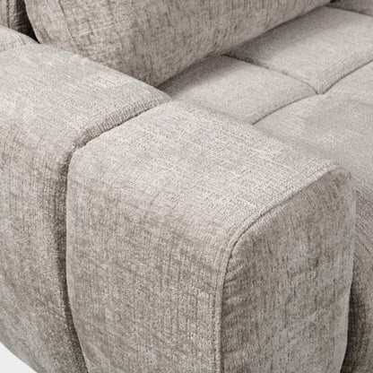 Close-up of a textured gray fabric surface