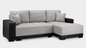 Cimiano Sofabed Black/Grey Right Hand Facing Corner