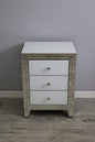 Bianco 3 Drawer Bedside Table