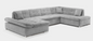 Bergen Sofabed Grey Right Hand Facing Corner