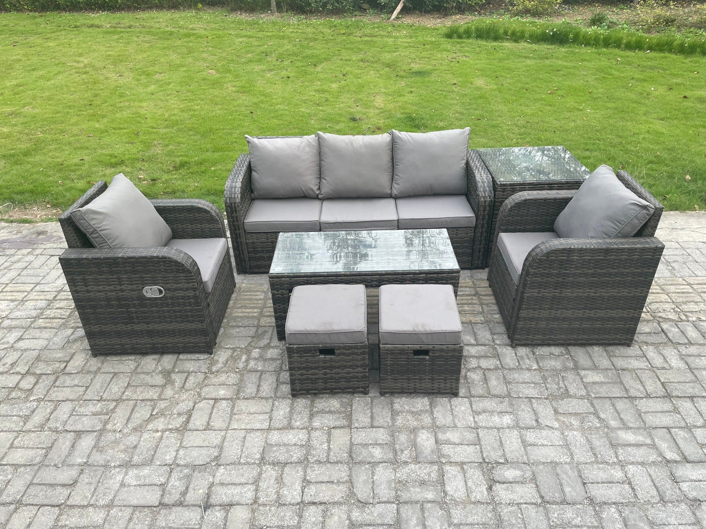 7PC Rattan Garden Furniture