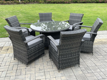 Rattan Garden Furniture Dining Set Table And Chairs Wicker Patio Outdoor