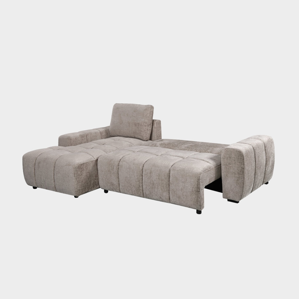 Gray sectional sofa on a white background