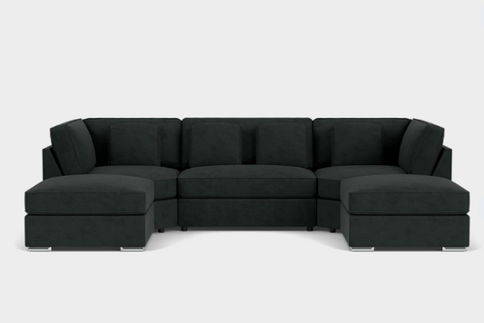 Belgravia Sofa Black U Shape Corner