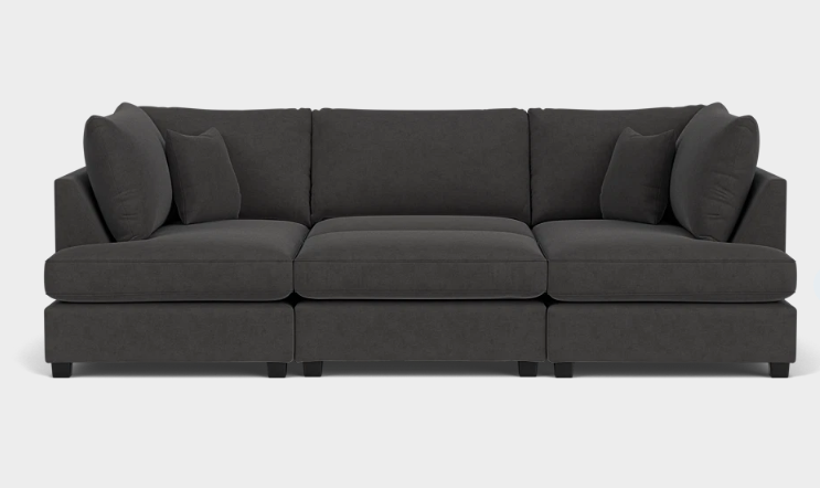 Carnaby Sofa Black U Shape Corner