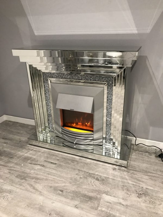 Mirrored Fireplace