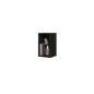 Black bookshelf with decorative items on a transparent background
