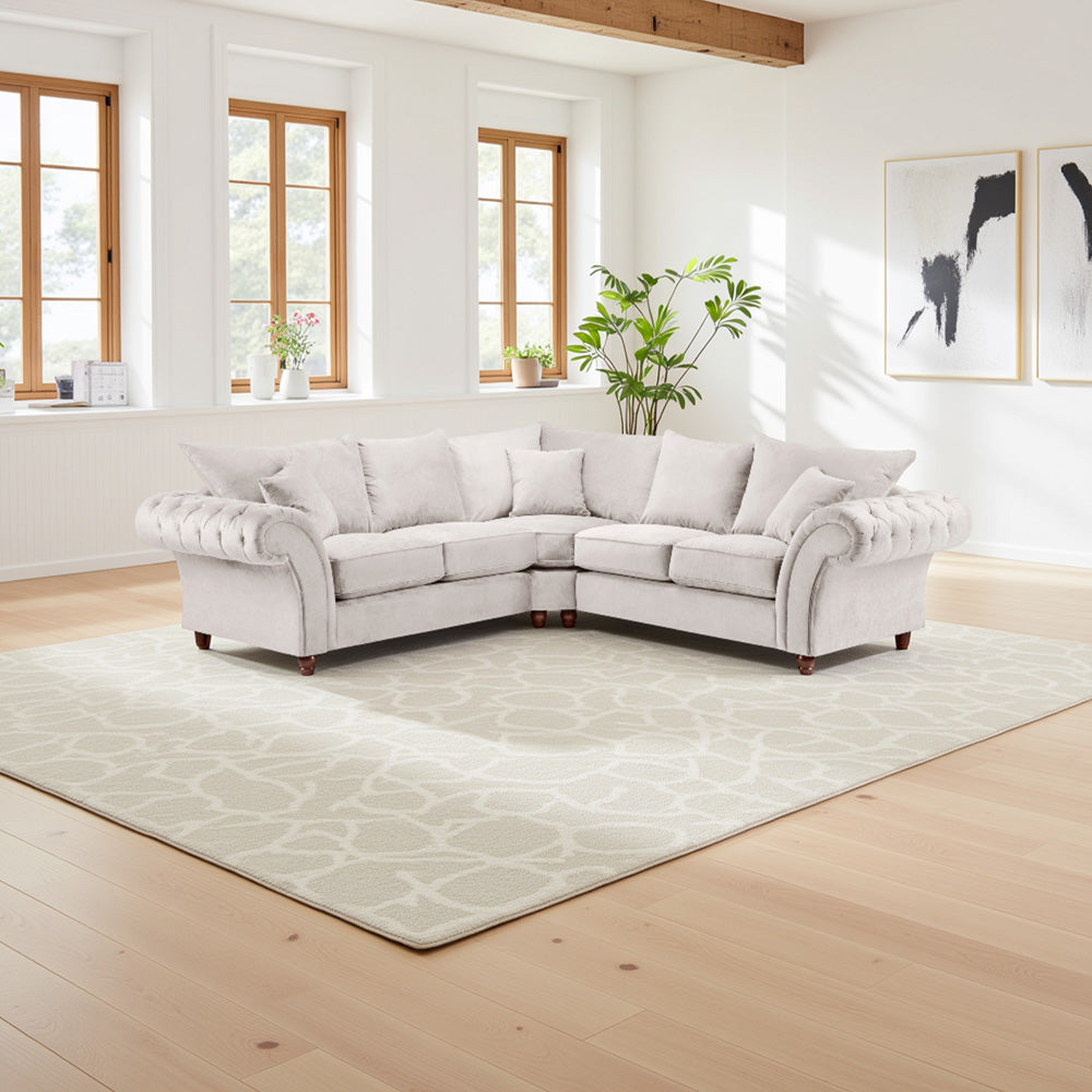 white corner sofa